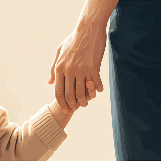 Man holding and caring for a child